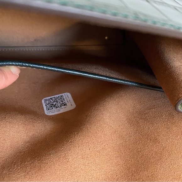 Tory Burch deep green croc 2 way bag - Picture 16 of 16